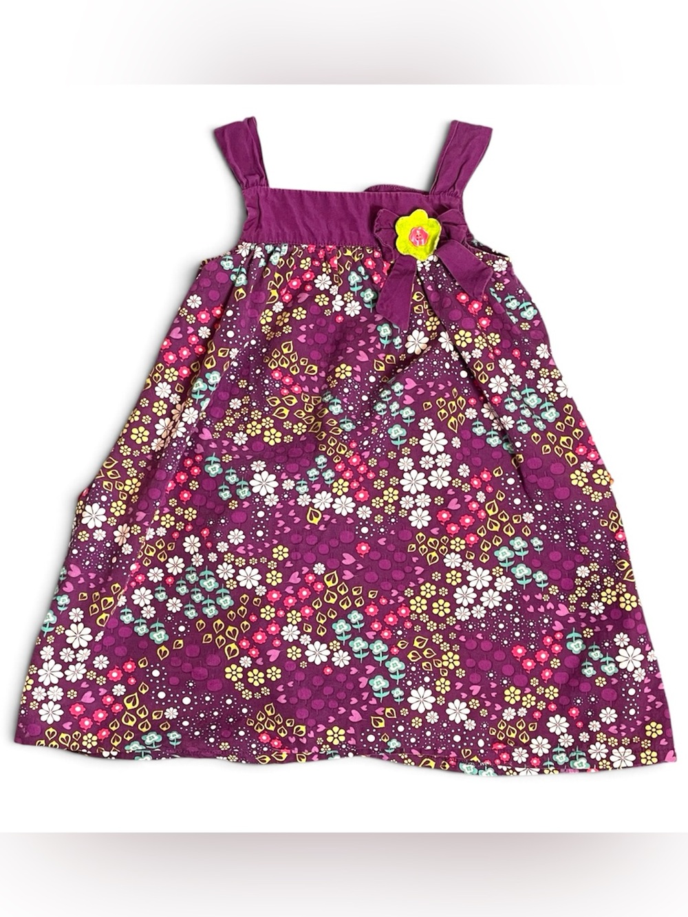 4T Purple Floral Whimsical Toddler Dress